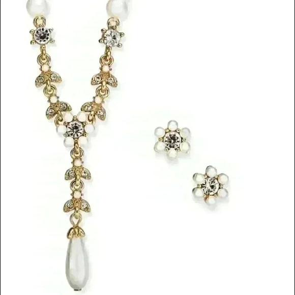 Charter Club new Value Pearl Lariat & Earrings - Picture 1 of 8